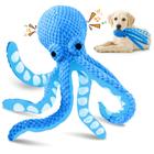 Brinquedo de pelúcia Jeefome Octopus para cães grandes de 33 cm com guincho