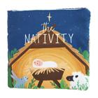 Brinquedo de pelúcia Mud Pie Kids Nativity com livro para mais de 18 meses