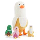 Brinquedo de pelúcia PEACH CAT Banana Duck Mommy 50 cm com 3 pelúcias