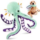 Brinquedo de pelúcia Squeaky Fuufome Octopus para cães pequenos, médios e grandes