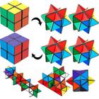 Brinquedo de quebra-cabeça Zhanmai Magic Star Cube 2 em 1, combinação de 4 peças