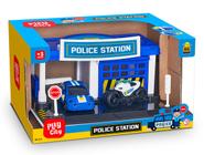 Brinquedo Delegacia De Polícia Com Veículos - Bs Toys 579