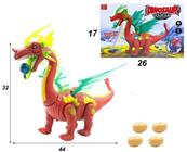 Brinquedo Dinossauro Eletrônico Com Asas Luz E Som Bota Ovos