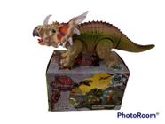 Brinquedo Dinossauro Triceratops Com Luz E Som Movimentos.