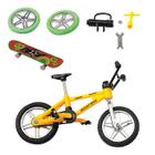 Brinquedo Divertido Bicicleta De Dedo Com 08 Acessórios