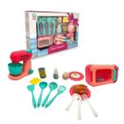 Brinquedo Doce Cozinha Plus Microondas Batedeira E Acessórios Cardoso Toys Presente Meninas Crianças +3 Anos