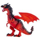 Brinquedo dragão articulado mundo medieval asas flexíveis