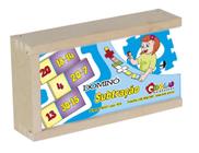 Brinquedo educacional - domino subtracao - mdf - 28 pcs - Carlu