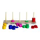 Brinquedo Educativo Abaco Aberto 5 Colunas - Argolas De Plastico - CARLU
