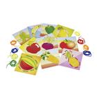 Brinquedo Educativo Alinhavos Frutas E Legumes Em Mdf Com 10 Peças - CARLU