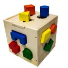 Brinquedo Educativo Cubo Blocos Encaixar Formas Geométricas