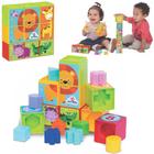 Brinquedo Educativo Cubo Cubinho 5 em 1 Didático Empilhar Encaixar Bebês Crianças Mercotoys