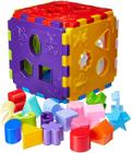 Brinquedo Educativo Cubo Didático Formas e Numeros Encaixe Menino E Menina