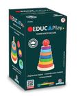 Brinquedo educativo de madeira - torre multi encaixe bdm31 - Polibrinq