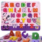 Brinquedo Educativo Didatico Letras Cores Encaixe Minnie Mdf