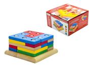 Brinquedo para Montar Blokitos de Madeira 60 Peças Pais e Filhos na  Papelaria Art Nova