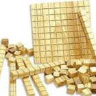 Brinquedo Educativo Material Dourado- - 74 Peças Em Madeira