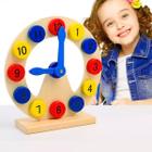 Brinquedo Educativo Relógio Em Madeira Pedagógico Montessori