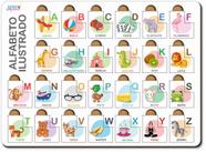 Brinquedo educativo tabuleiro encaixe alfabeto português mdf - mega impress