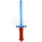 Brinquedo Espada Pixel 58cm Diamante com Som e Luz à Pilha - Vermelho - DRAIK