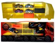 Brinquedo Estrutura De Caminhão Expositor Plástico - Acompanha Mini Veículos Carros Carrinhos E Rampas - Crazy Storage - New Toys