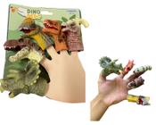 Brinquedo Fantoche De Dedos Dinossauros Infantil 5 unidades
