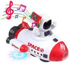 Brinquedo Foguete Espacial Nave Astronauta Luz Led Música BV - Genérico