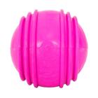 Brinquedo Furacão Pet Bola de Borracha Maciça Rosa com Friso para Cães - 8cm