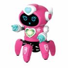 Brinquedo Grande Médio Pequeno Rosa com Som e Led Presente - Robo Lady