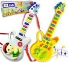 Brinquedo Guitarra Musical Com Luz Animais Da Fazenda