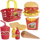 Brinquedo Hamburguer Lanche Fast Food Happy Food Cestinha 0531 - Samba Toys