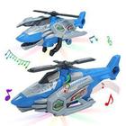 Brinquedo Helicóptero Transforma Robo Som Luzes Infantil