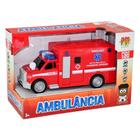 Brinquedo Infantil Ambulância Com Luz e Som Dm Toys - 6164
