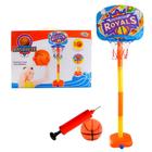 Brinquedo Infantil Cesta de Basquete com Tabela Bola e Bomba para Crianças