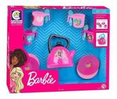 Brinquedo Infantil Cheff Kit Cha Barbie Rosa Com Acessorios Cotiplas