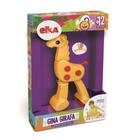 Brinquedo Infantil Coleção Core Core Gina Girafa 22cm Amarela com Bolinhas Vermelha em Plástico Elka Brinquedos - 286