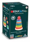 Brinquedo Infantil Com Anéis Formas Geometricas Polibrinq Torre Multi Encaixe