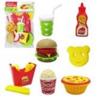 Brinquedo Infantil Comidas Hambúrguer Refri Batatas Fritas - Toy King BA12206