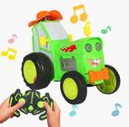 Brinquedo Infantil Divertido Trator Maluco Com Controle Remoto Som e Luzes