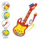 Brinquedo Infantil Guitarra Com Microfone 3 Modos Musicais