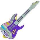 Brinquedo Infantil Guitarra Musical Criança Com Alça Luz 5 Botões Interativos Guitar Music Etitoys