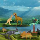 Brinquedo Infantil Kit 5 Dinossauros Selva Em Miniatura De Borracha