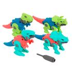 Brinquedo Infantil Kit Dinossauros Monta Desmonta Divertido - Jr Toys