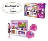 Quarto de Casinha de Barbie com Cama Infantil Brinquedo - LUA DE CRISTAL -  Casinha de Boneca - Magazine Luiza