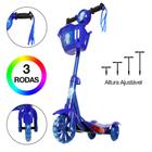 Brinquedo Infantil Patinete Scooter 3 Rodas Com Cesta Luz