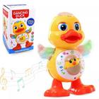 Brinquedo Infantil Pato Dançante Mexe Anda Com Música e Luz Colorida - Toys