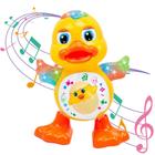 Brinquedo Infantil Pato Dançarino Musical Com Som e Luz - MegaToys