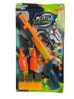 Brinquedo Infantil Pistola c/ lança bolas +dardos +arminha