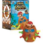 Brinquedo Infantil Pula Pirata com Barril Jogo - Art Brink