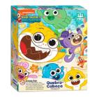 Brinquedo Infantil Quebra Cabeca Baby Sharks 30 Pecas Nig